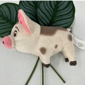 Disney Moana Movie Pig Pua 7” White Gray Spots Plush Stuffed Animal Just Play